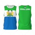 thumbnail image 1 of Sierra Leone Flag Men Basketball Sports Jersey Running Fitness Multifunction Sleeveless tshirt Exclusive Custom Name Nunber, 1 of 12