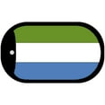 thumbnail image 1 of Sierra Leone Flag Metal Novelty Dog Tag Necklace DT-4139 2" x 1" Dog Tag (DT), 1 of 1