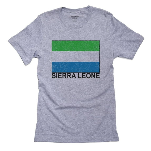 Sierra Leone Flag - Special Vintage Edition Men's Grey T-Shirt