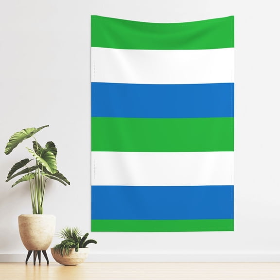 Sierra-Leone Flagtapestry For Bedroom Aesthetic Tapestry Wall Hanging Backdrop Room Decor (40'' X 60'')