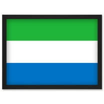 Sierra Leone National Flag Patriotic Vexillology World Flags Country Region Poster Artwork Framed Wall Art Print A4
