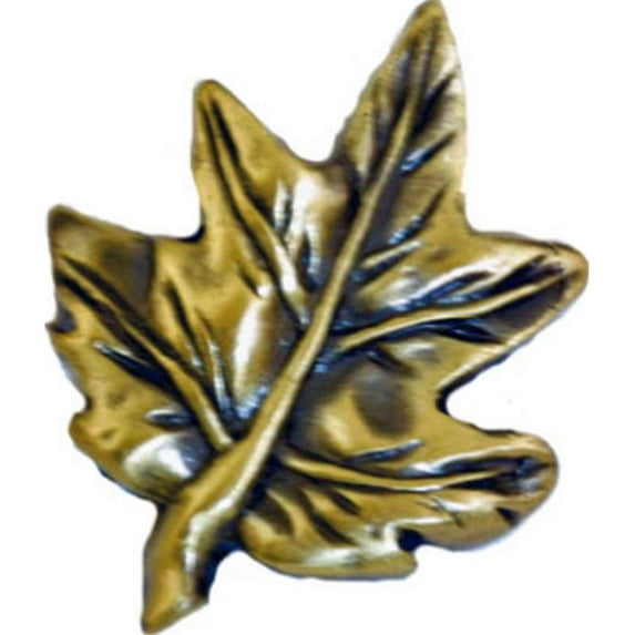 Sierra Lifestyles SL-681320 Maple Leaf Cabinet Knob, Antique Brass