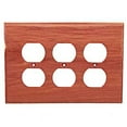 thumbnail image 1 of Sierra Lifestyles Traditional Switch Plate, 3 Duplex, Tennessee Aromatic Cedar, 1 of 6