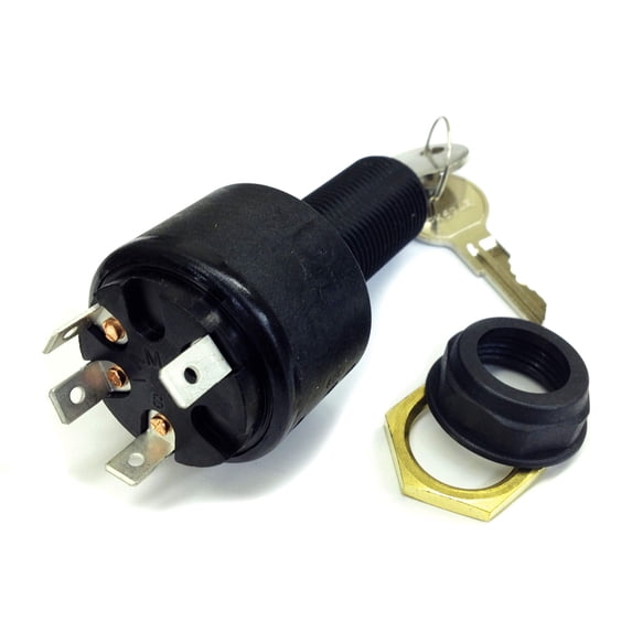 Sierra MP39800 Conventional 4-Position 1-1/8" Polyester 4 Blade Terminal 12V 15 Amp Ignition Starter Switch