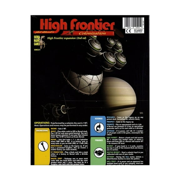 Sierra Madre Games High Frontier - Colonization Expansion (2nd Edition) New