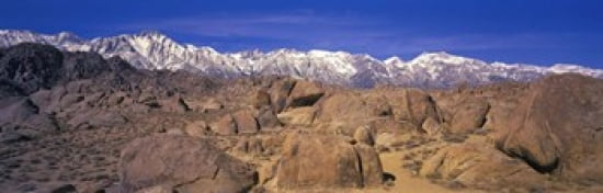 Sierra Mountains Owens Valley California USA Canvas Art - Panoramic Images (36 x 12)
