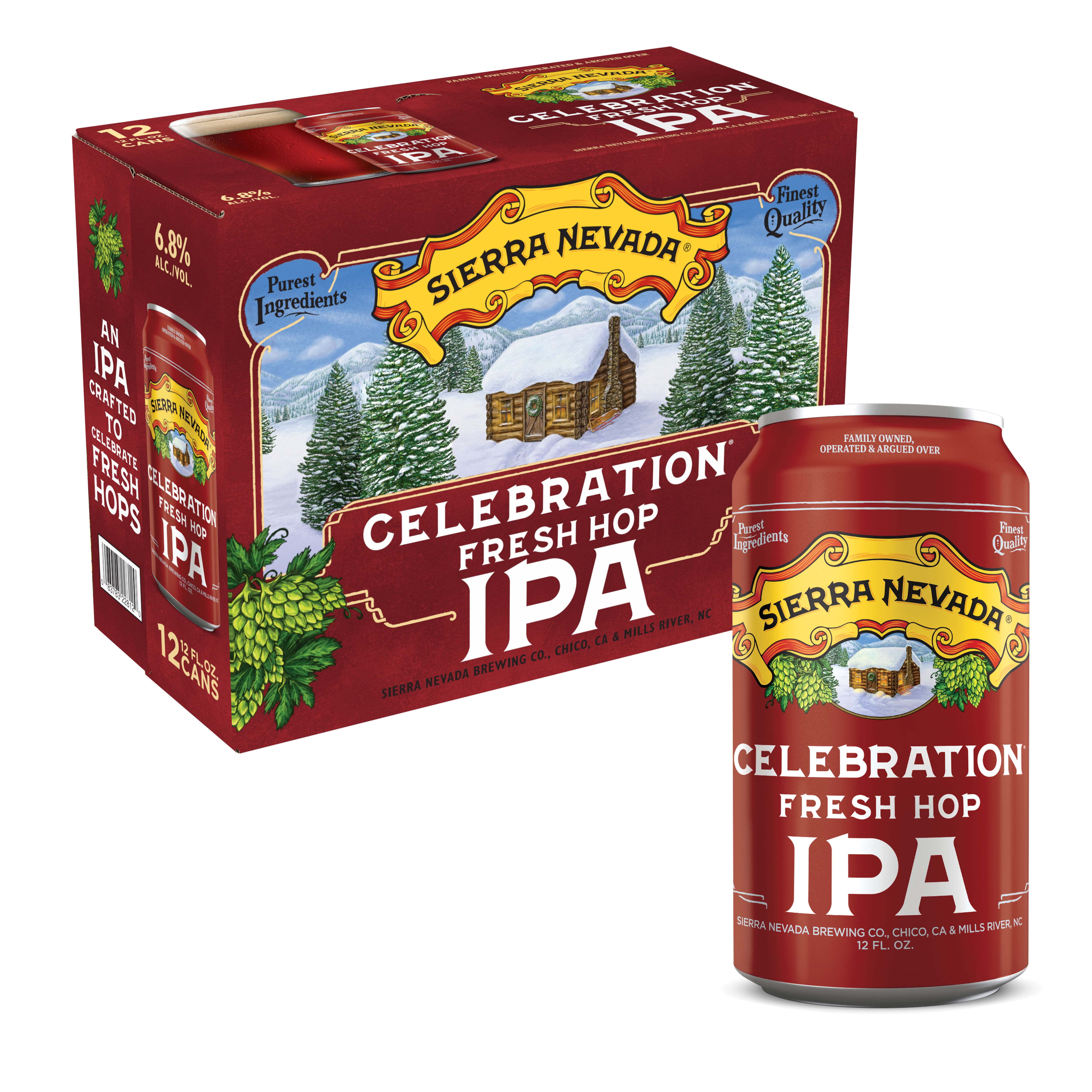 Sierra Nevada Celebration Fresh Hop IPA Craft Beer, 12 Pack, 12 fl oz