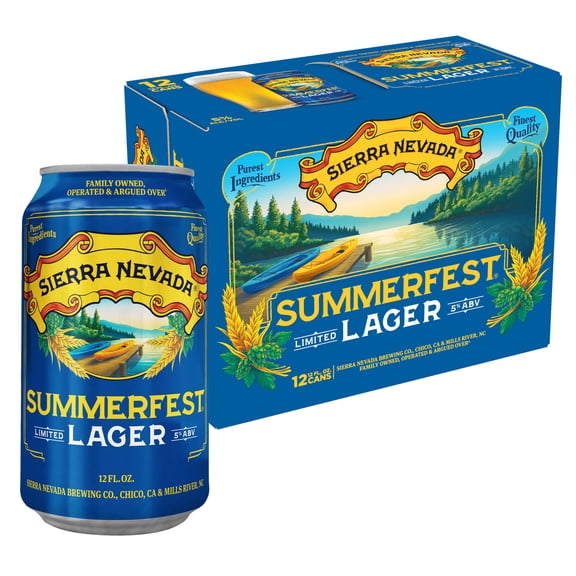 Sierra Nevada Summerfest Lager Craft Beer, 12 Pack, 12 fl oz Aluminum Cans, 5.0% ABV