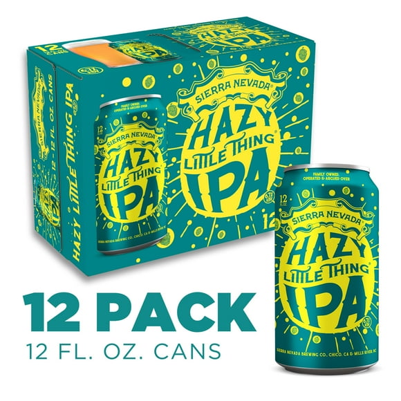 Sierra Nevada Hazy Little Thing IPA Craft Beer, 12 Pack, 12 fl oz Aluminum Cans, India Pale Ale, 6.7% ABV