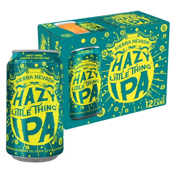 Sierra Nevada Hazy Little Thing IPA Craft Beer, 12 Pack, 12 fl oz Aluminum Cans, India Pale Ale, 6.7% ABV