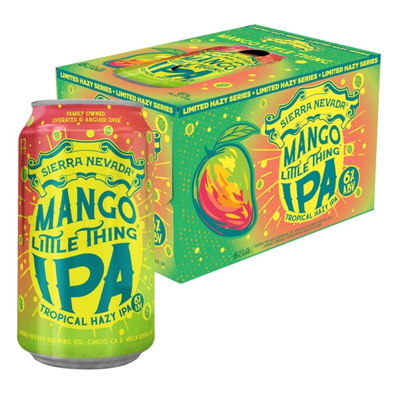 Sierra Nevada Little Things Hazy IPA Craft Beer Rotator, 6 Pack, 12 fl oz Aluminum Cans, 6.0% ABV