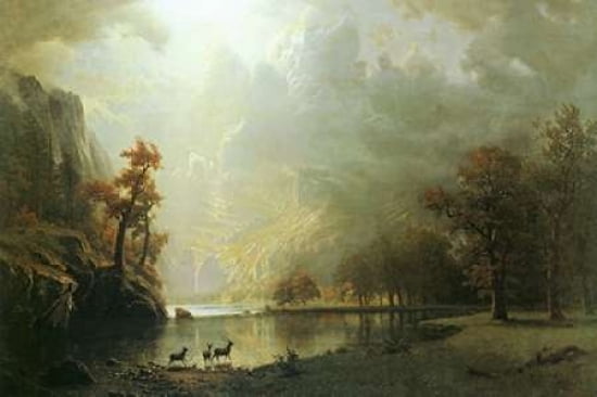 Sierra Nevada Morning Canvas Art - Albert Bierstadt (24 x 36)