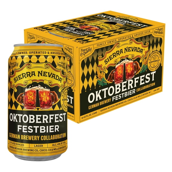 Sierra Nevada Oktoberfest Festbier Craft Beer, 6 pack, 12 fl oz Aluminum Cans, 6.0% ABV