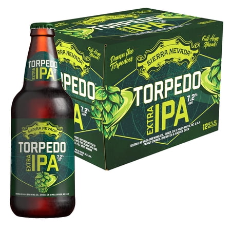 Sierra Nevada Torpedo Extra IPA Craft Beer, 12 Pack, 12 fl oz Bottles, 7.2% ABV