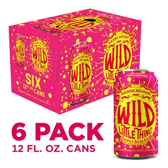 Sierra Nevada Wild Little Thing Slight Sour Ale Craft Beer, 6 Pack, 12 fl oz Aluminum Cans, 5.5% ABV