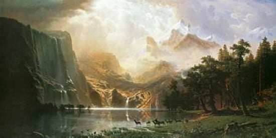 Sierra Nevada in California Canvas Art - Albert Bierstadt (10 x 20)