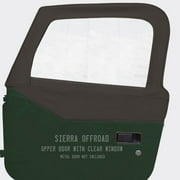 Sierra Offroad Jeep Half Doors for 1997 to 2006 Jeep Wrangler TJ   Khaki Grey, Vinyl - 2 Door Skins with Plastic Clear Windows - Factory OEM Precision Fit Replacement - Upper Door Skin Set of 2