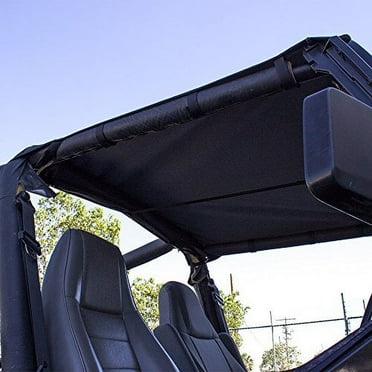 Sierra Offroad Sun Top for Jeep Wrangler YJ 1988-1991, Denim Vinyl, Black