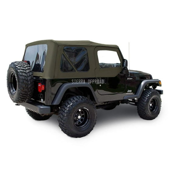 Sierra Offroad TJ 2003-06 Factory Style Soft Top with Tinted Windows, with Matching Upper Door Skins