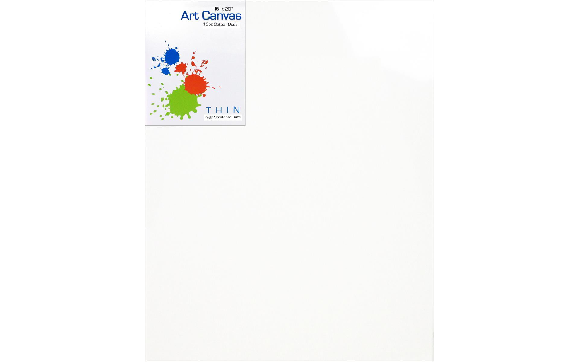 U.S. Art Supply 16 x 20 10-Sheet 8-Ounce Triple Primed Acid-Free Canvas Paper Pad (Pack of 2 Pads)