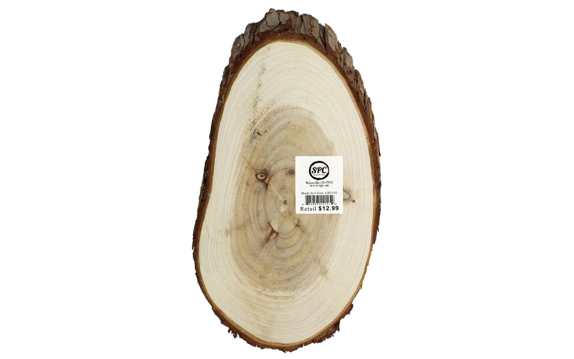 Cousin DIY Poplar 7 inch Round Rustic Wood Slice with Bark, 69993689