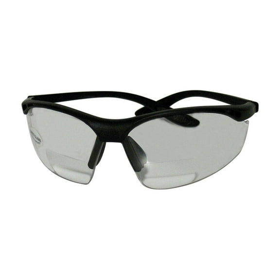 Sierra Ranch Bi-Focal Safety Readers Clear Lens Black Frame 1 pc