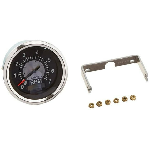Sierra S5M-67364P 3 in. 7K Hour Meter Sterling Series Tachometer - Black