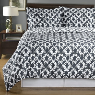 Sierra Silky Soft 100-Percent Cotton Reversible Duvet Cover Set Smooth & Soft Appearance- 3 Sizes
