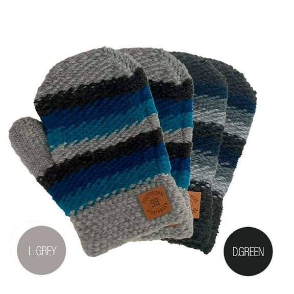 Sierra Socks 2-Pack Knit Mittens for Babies & Toddlers, Perfect Unisex Winter Gloves