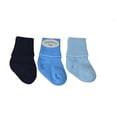 thumbnail image 1 of Sierra Socks Newborn Bootie Cotton Turn Cuff Socks for Baby Boy & Girls, Baby's First Socks, Seamless Turn Cuff Socks, 3 Pair Pack, 1 of 5