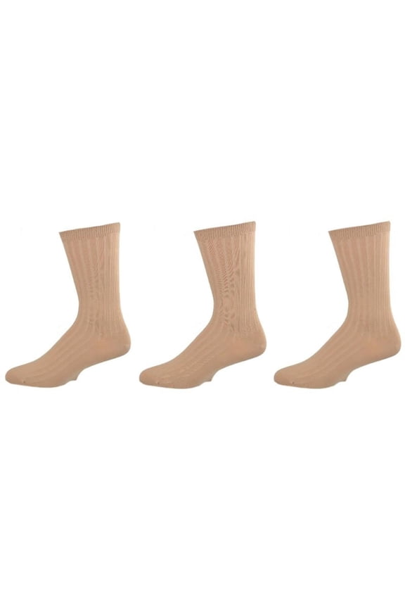 Ribbed School Crew Socks, 3-Pack – Durable & Soft for Boys & Girls Uniforms