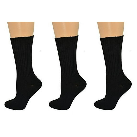 Sierra Socks Boys & Girls School Uniform Crew Socks, Midweight Cotton School Socks