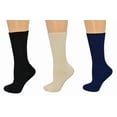thumbnail image 1 of Sierra Socks Boys & Girls Organic Cotton Midweight Crew School Uniform Socks, 3 Pair Pack, 1 of 8