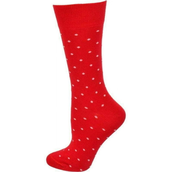 Sierra Socks Combed Cotton Pin Dot Crew Casual Women's Socks W912