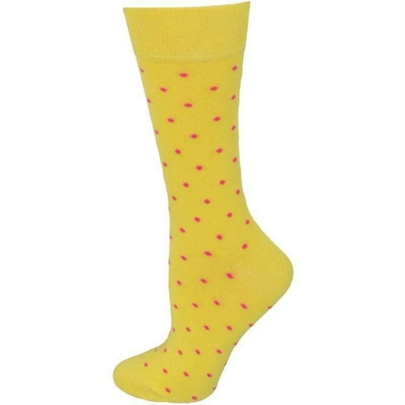 Sierra Socks Combed Cotton Pin Dot Crew Casual Women's Socks W915