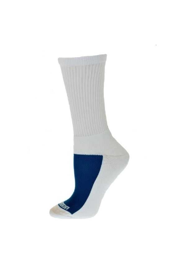 Cotton Crew Mesh Top Cushioned Sole Performance Socks (Shoe Size: 4-10)