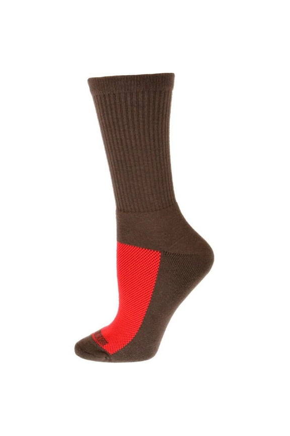 Cotton Crew Mesh Top Cushioned Sole Performance Socks