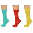 thumbnail image 1 of Sierra Socks Cotton Small Dot Pattern Crew Casual Women's 3 Pair Pack Socks, 1 of 6