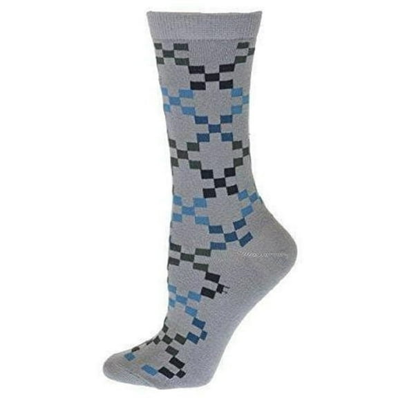 Sierra Socks Geometric Pattern Cotton Crew Socks W221SQ