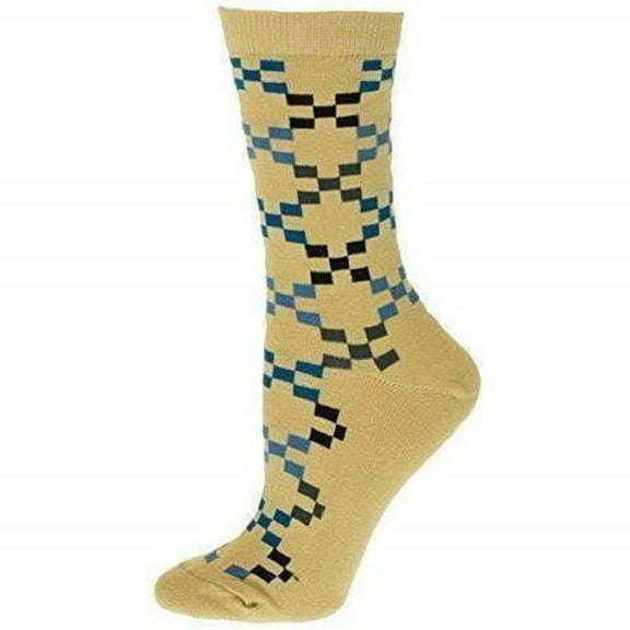 Sierra Socks Geometric Pattern Cotton Crew Socks W221SQ