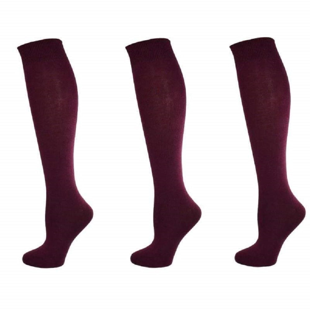 Sierra Socks Girls School Knee High Socks 3 Pack Soft Cotton Non sierra-socks-girls-school-knee-high-socks-3-pack-soft-cotton-non