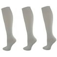 thumbnail image 1 of Sierra Socks Girls’ Cotton School Knee High Socks, 3-Pack, Soft Durable Non-Binding Fit, 1 of 5