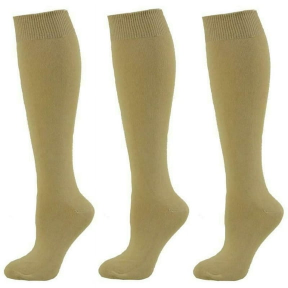 Sierra Socks Girls’ School Uniform Cotton Knee Socks, Soft Fit, 3-Pack, Durable Comfort