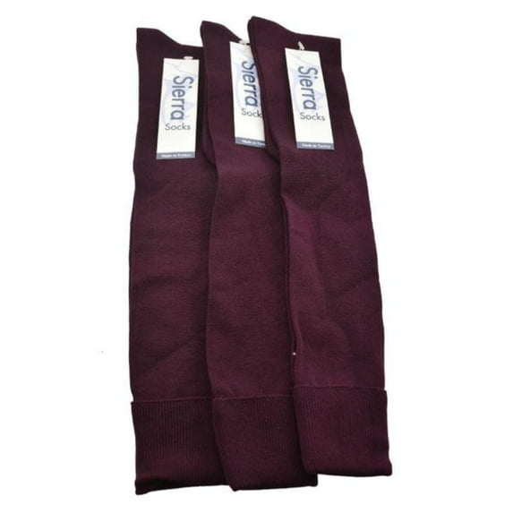 Sierra Socks Girls’ Knee-High Uniform Socks, Nylon School Dress Socks, 3 Pair Pack Grey Socks