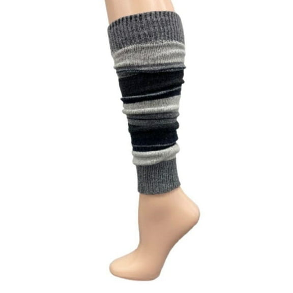 Sierra Socks Girls' Lambswool Striped Knee High Leg Warmers, Warm & Stylish for Winter, One Size