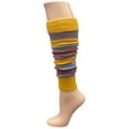 thumbnail image 1 of Sierra Socks Girls' Lambswool Striped Knee High Leg Warmers, Warm & Stylish for Winter, One Size, 1 of 18