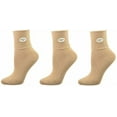 thumbnail image 1 of Sierra Socks Girls School Uniform Socks 3-Pack, Turn Cuff, Shoe Size 6-10, Khaki, 1 of 9