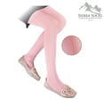 thumbnail image 1 of Sierra Socks Girls' Small Cable Pattern Opaque Nylon 2 Pair Pack Tights G12559 (Pink, S (4-6 yrs)), 1 of 4