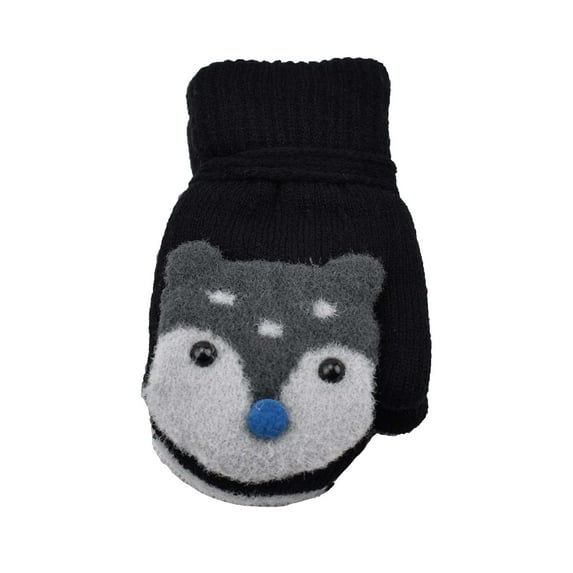 Sierra Socks Kids Bear Hat Unisex Soft Knit Winter Beanie Baby Toddler Accessories Black
