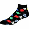 thumbnail image 1 of Sierra Socks, Men Leaf Pattern Ankle Cotton Socks (Shoe Size: 9-12,Black), 1 of 8